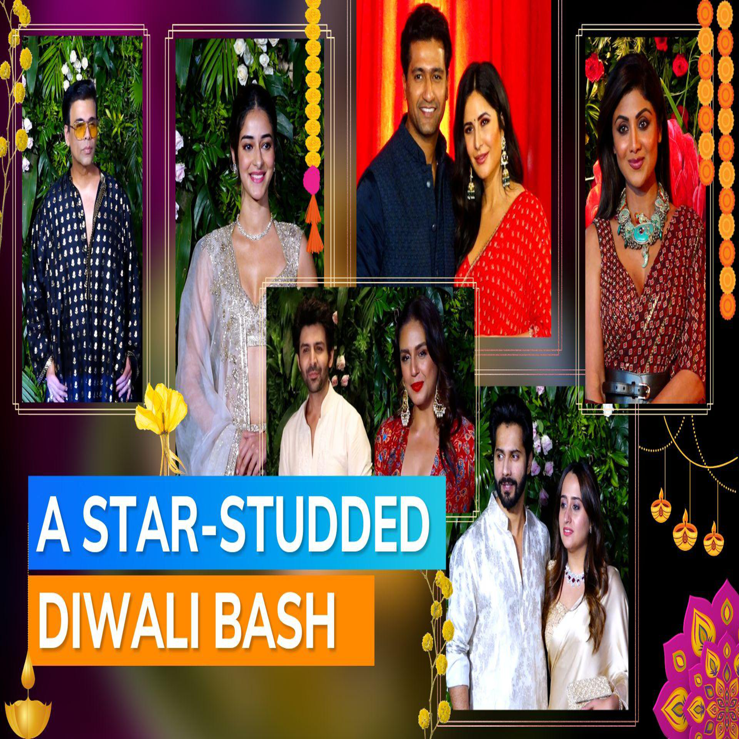 Diwali 2022: Katrina-Vicky,Varun-Natasha, make glamorous appearance at Kriti Sanon, Ramesh Tauranis bash