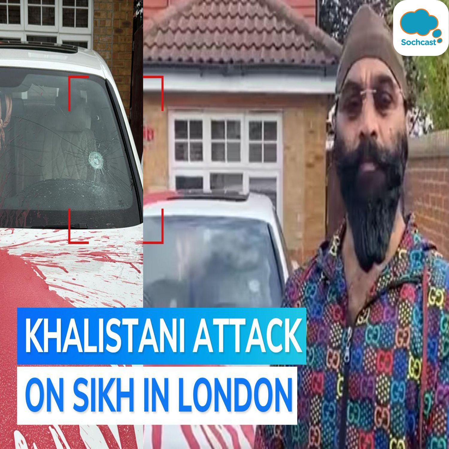 Sikh businessmans car shot at, vandalised by Khalistan supporters in UK